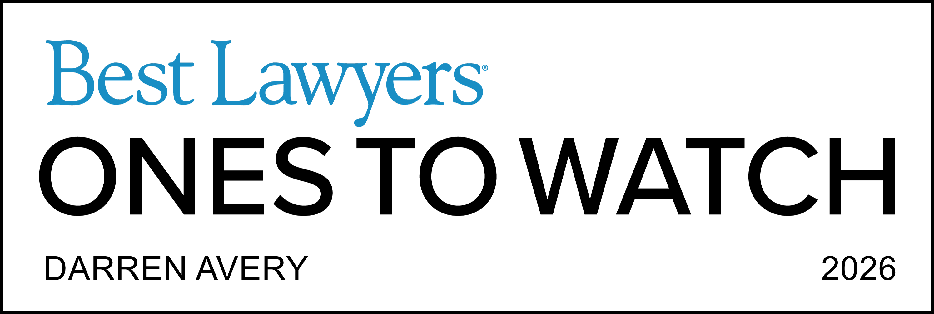 Best Lawyers 2026 - "Ones to Watch"